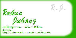 rokus juhasz business card